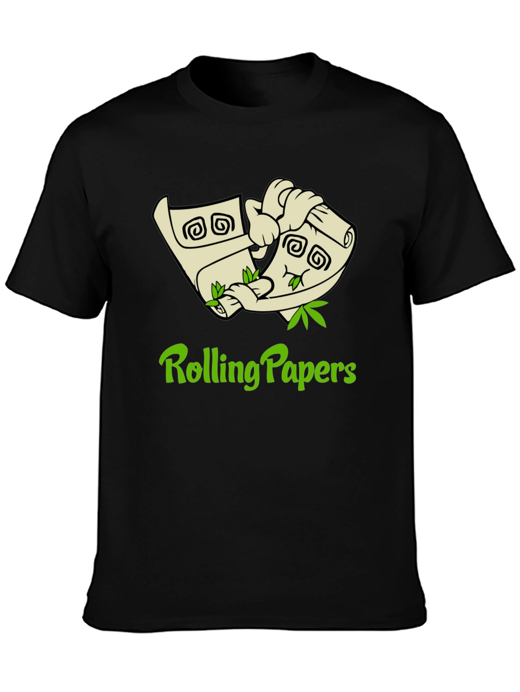 Rolling Papers Graphic Tee - Black Cotton T-Shirt