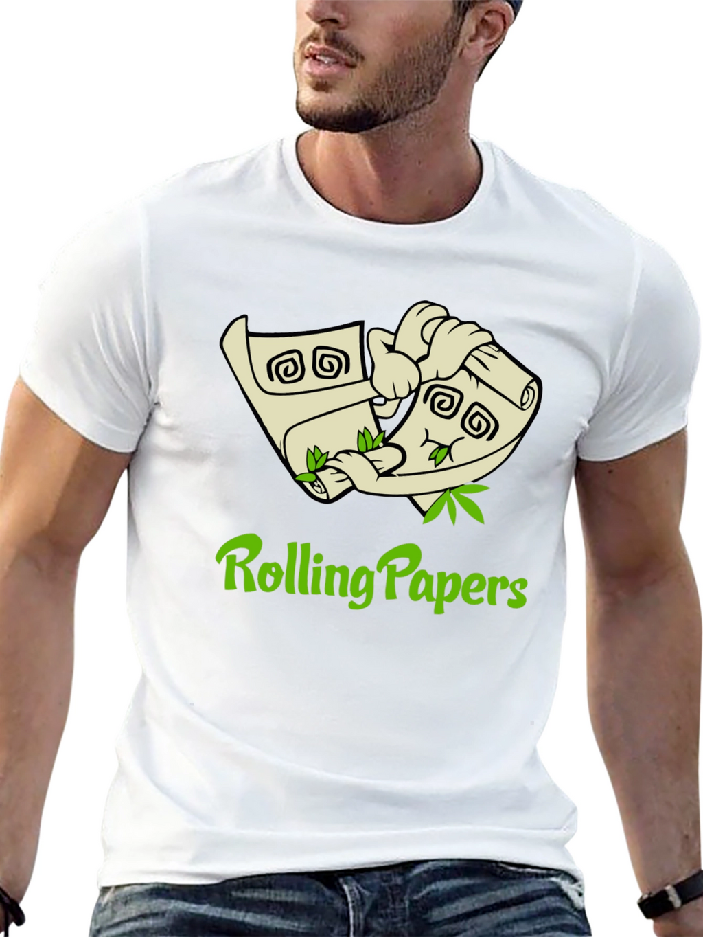 Rolling Papers Graphic Tee - Black Cotton T-Shirt