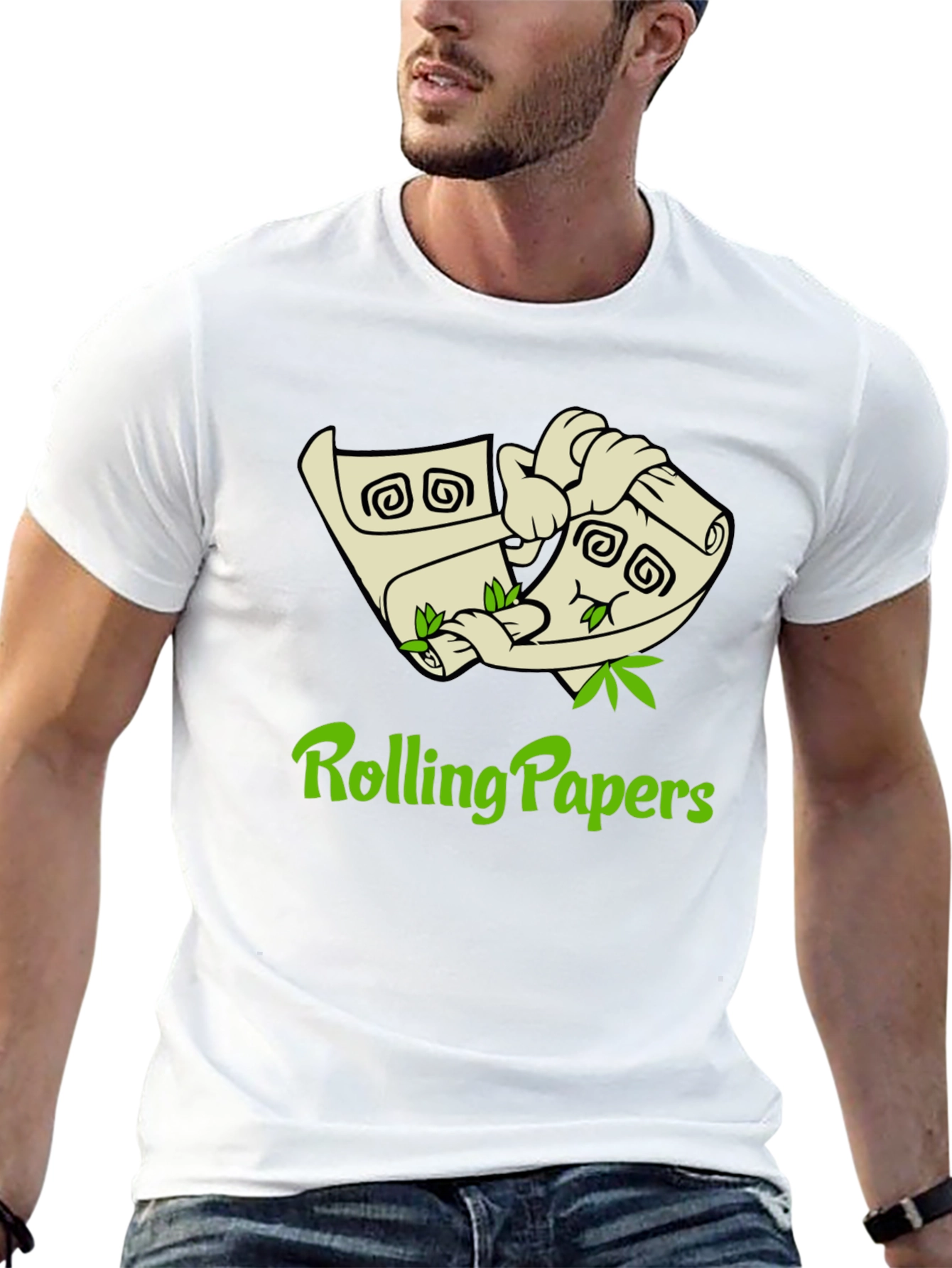 Rolling Papers Graphic Tee - Black Cotton T-Shirt