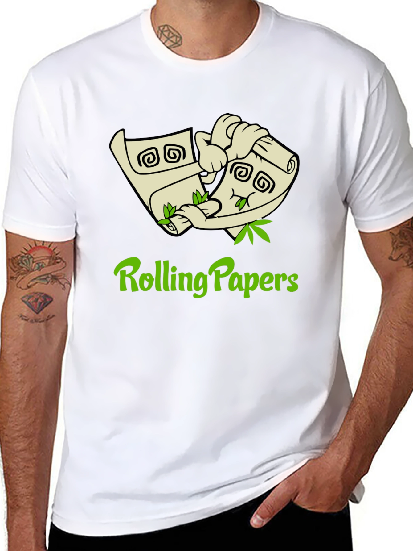 Rolling Papers Graphic Tee - Black Cotton T-Shirt