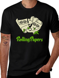 Rolling Papers Graphic Tee - Black Cotton T-Shirt