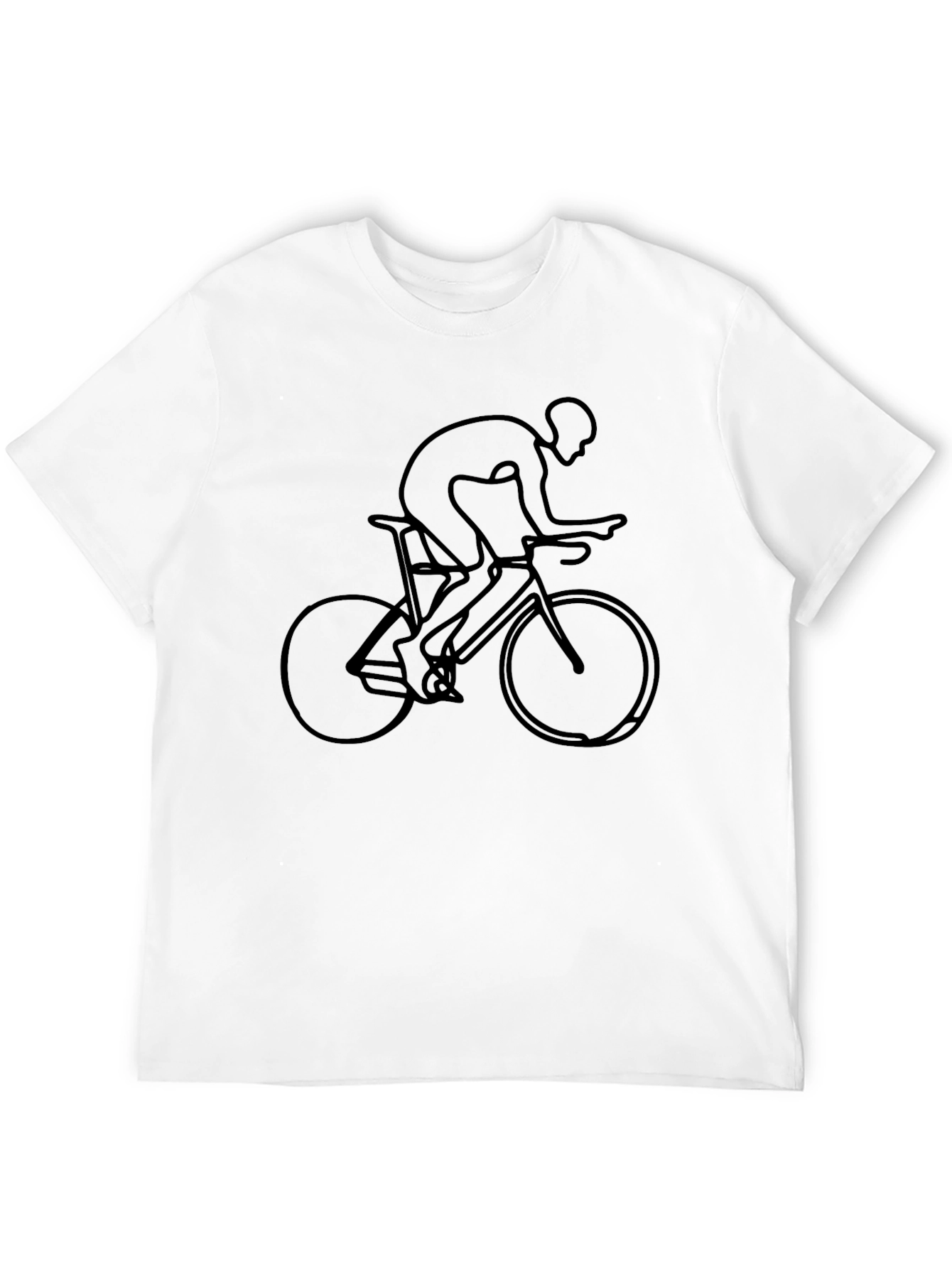 Cycling Line Art Graphic T-Shirt