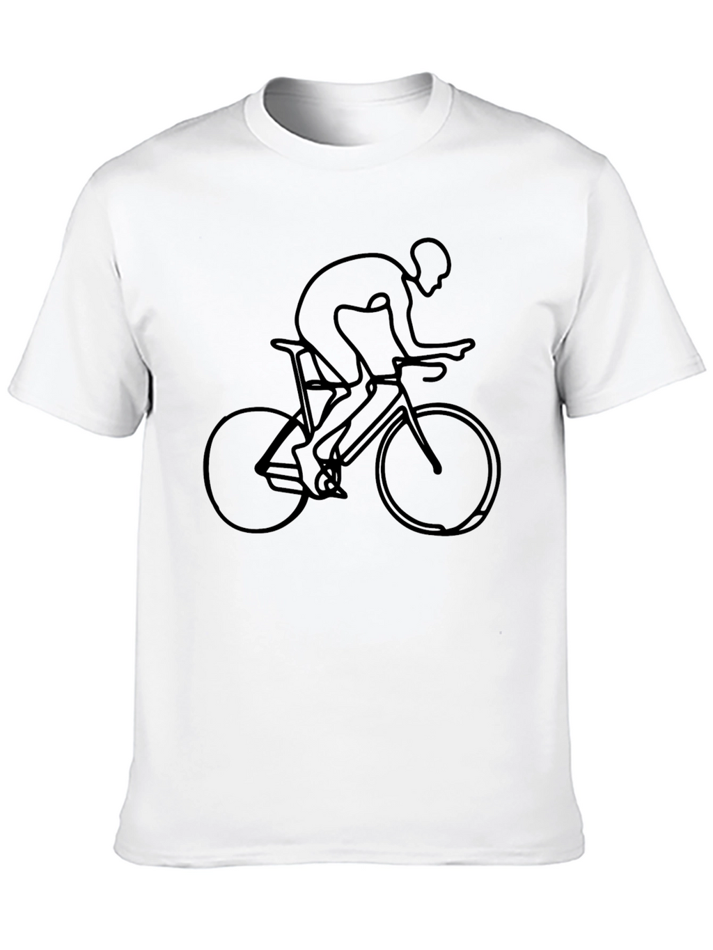 Cycling Line Art Graphic T-Shirt