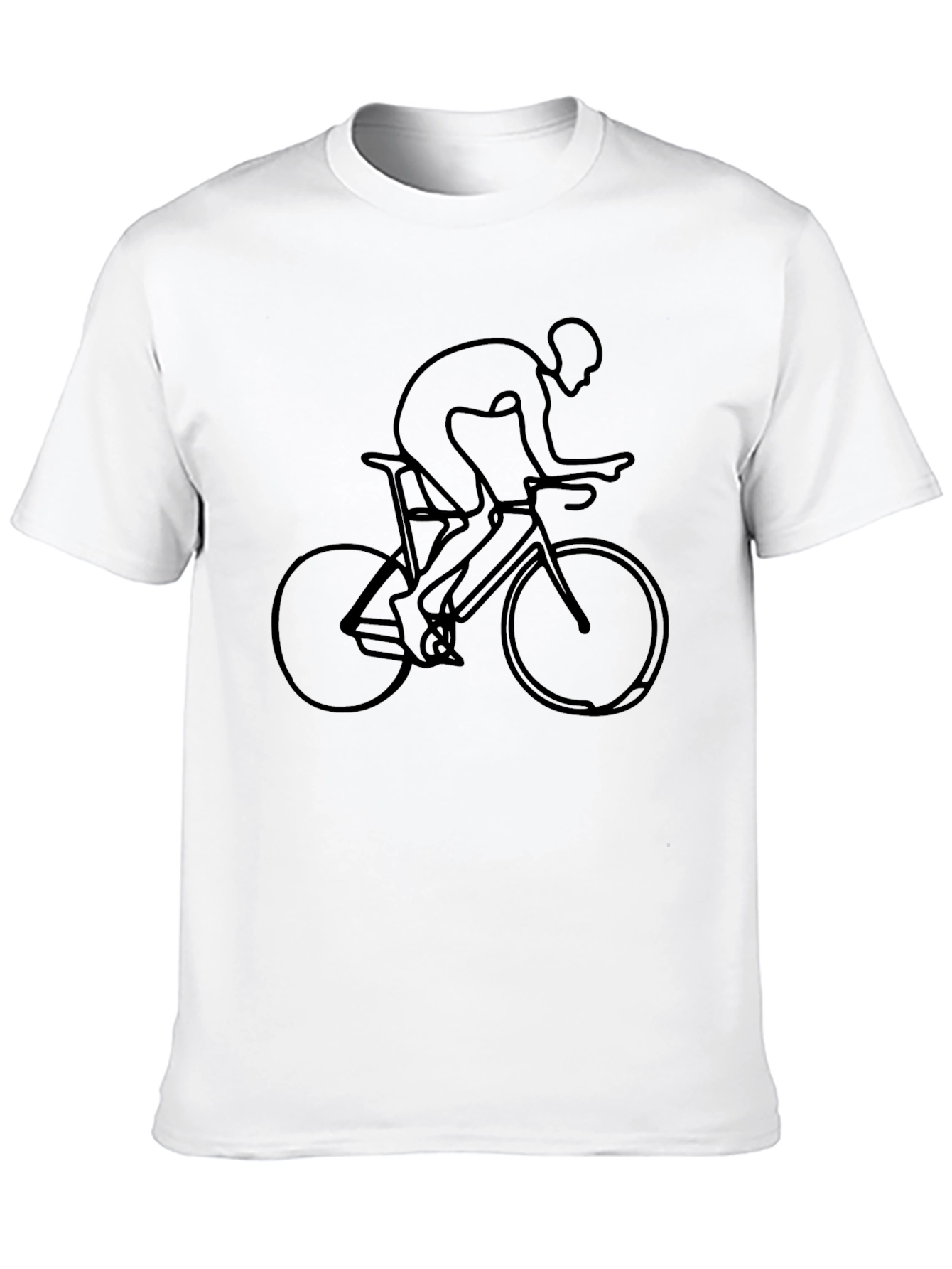 Cycling Line Art Graphic T-Shirt