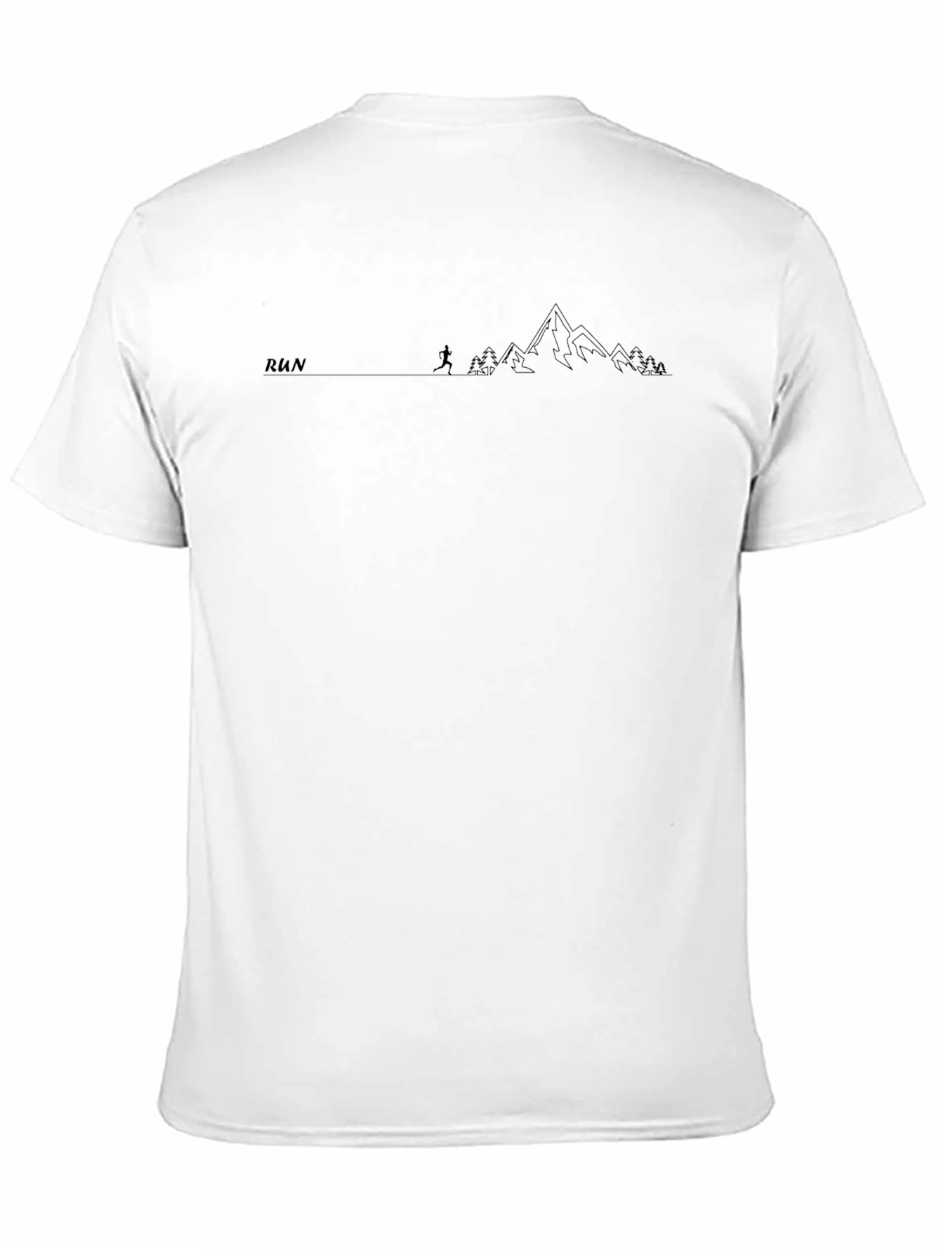 Mens Black RUN Graphic Tee