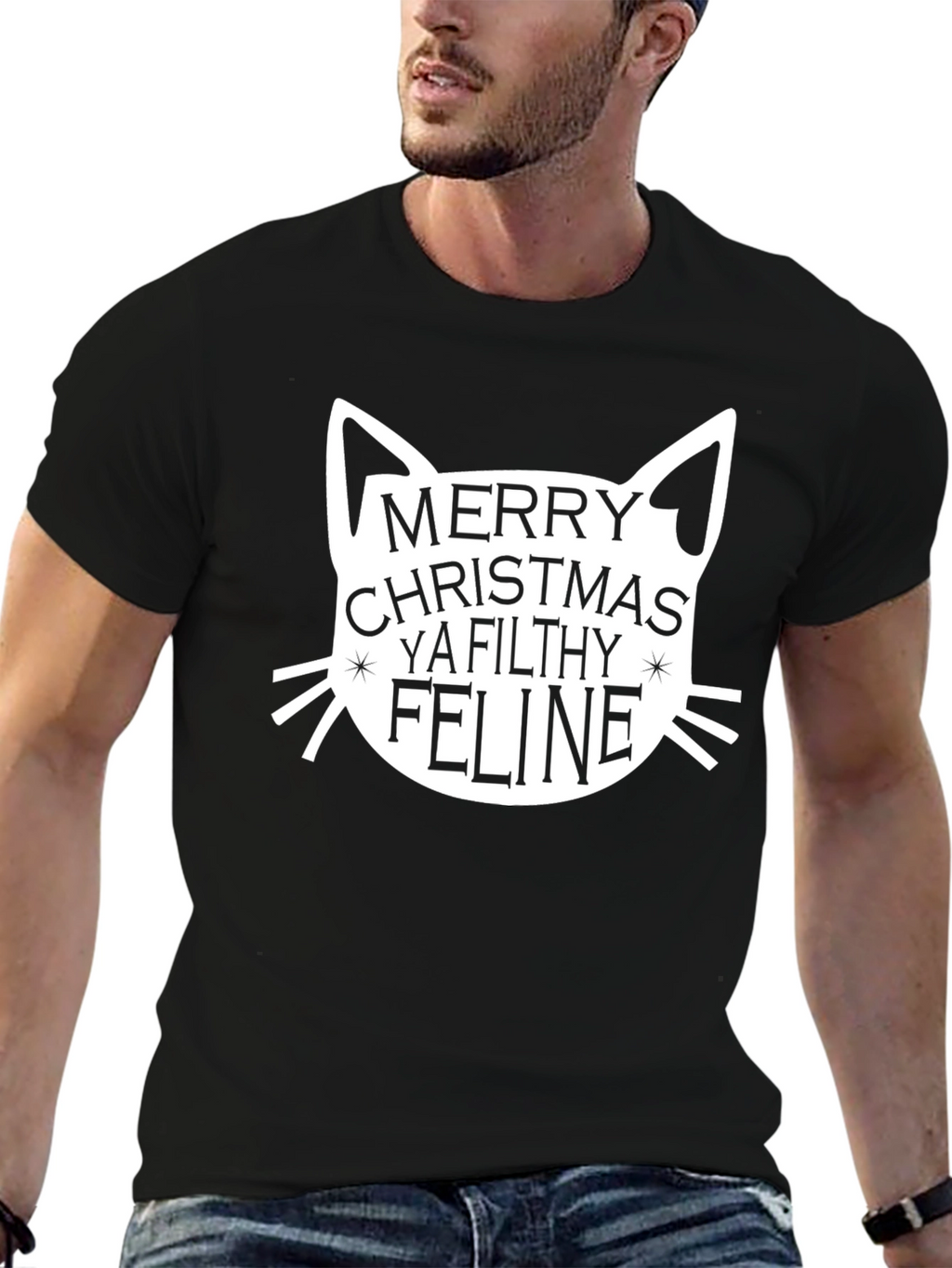 Merry Christmas Ya Filthy Feline T-Shirt