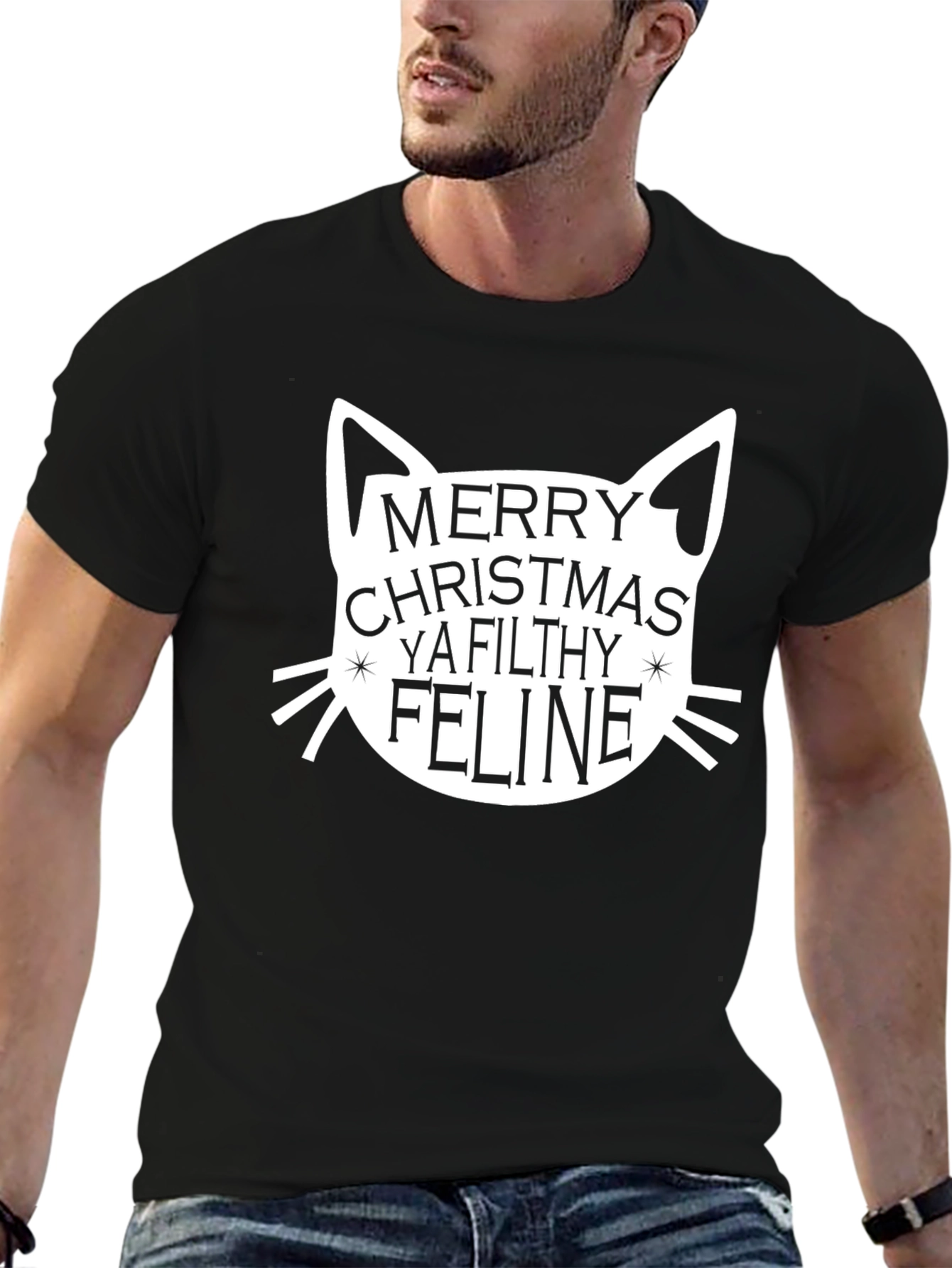 Merry Christmas Ya Filthy Feline T-Shirt