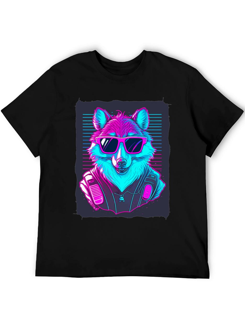 Retro Wolf T-Shirt: Cool Canine Vibes