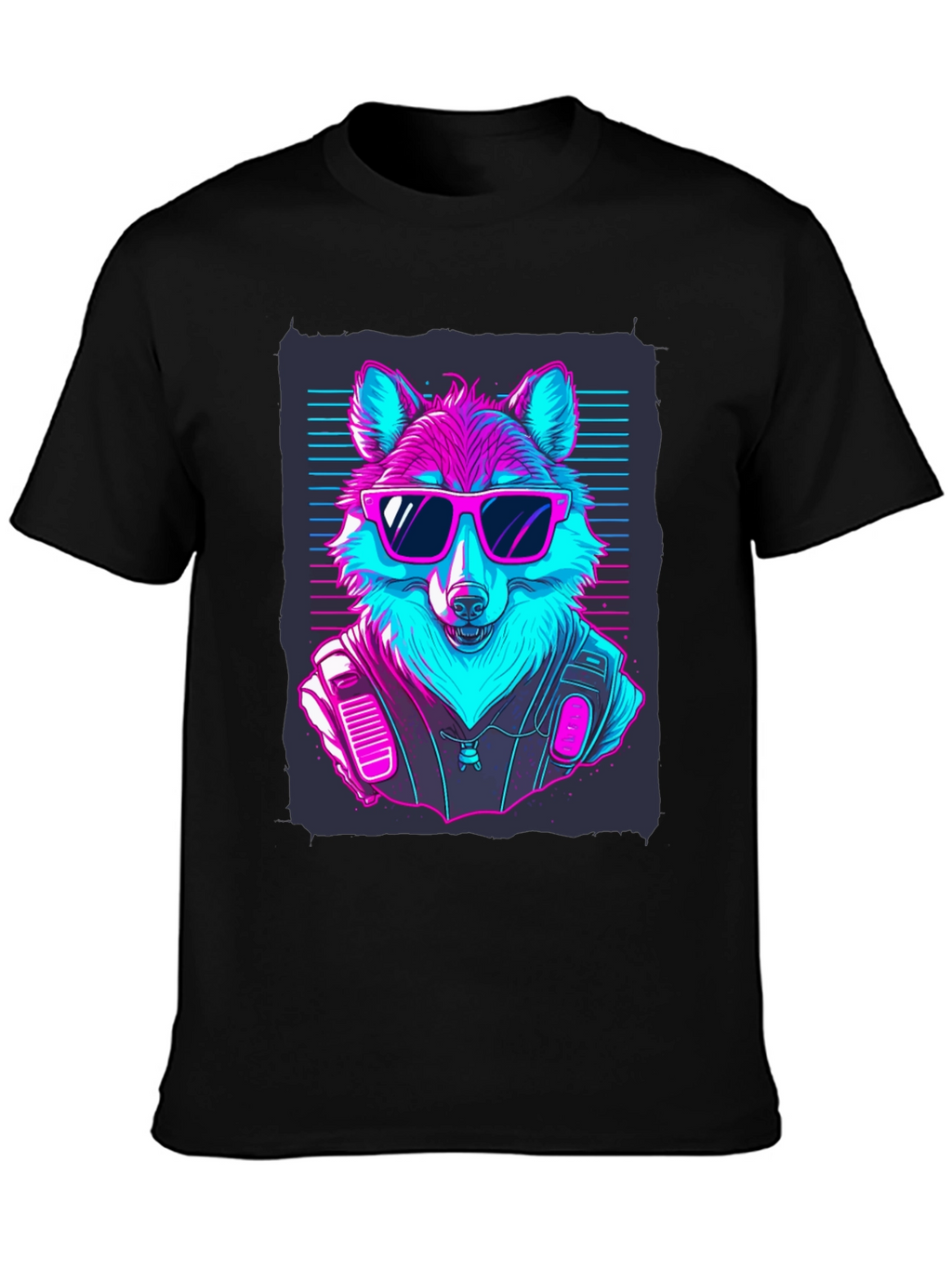 Retro Wolf T-Shirt: Cool Canine Vibes