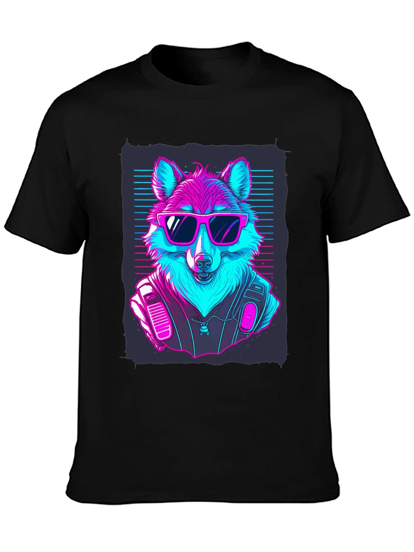 Retro Wolf T-Shirt: Cool Canine Vibes