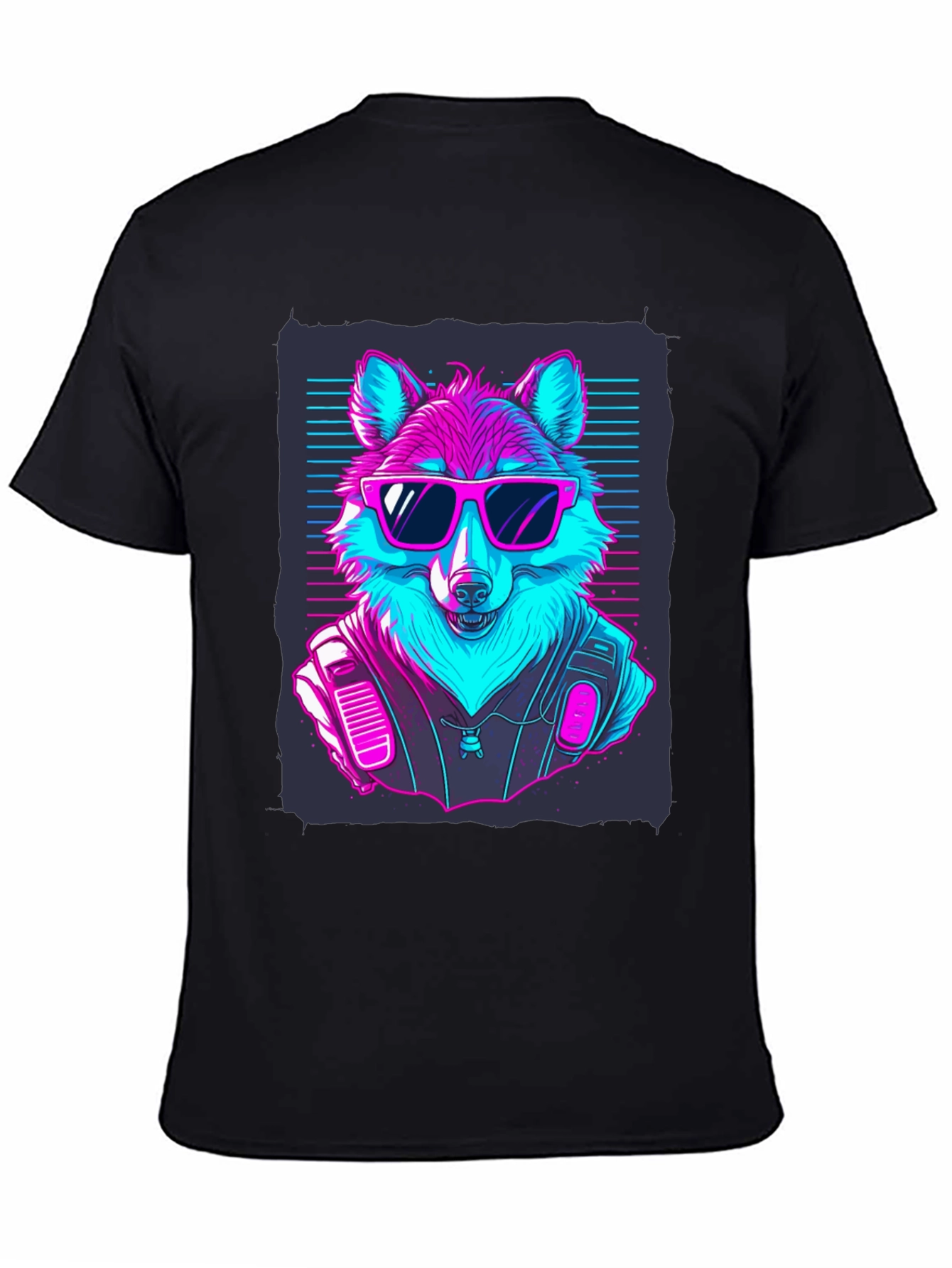 Retro Wolf T-Shirt: Cool Canine Vibes