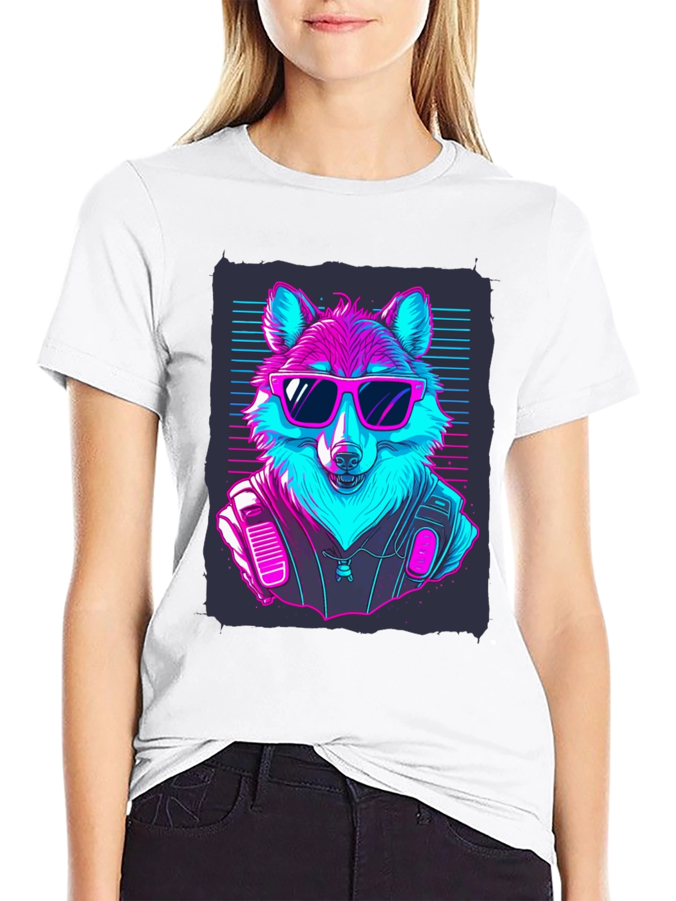 Retro Wolf T-Shirt: Cool Canine Vibes