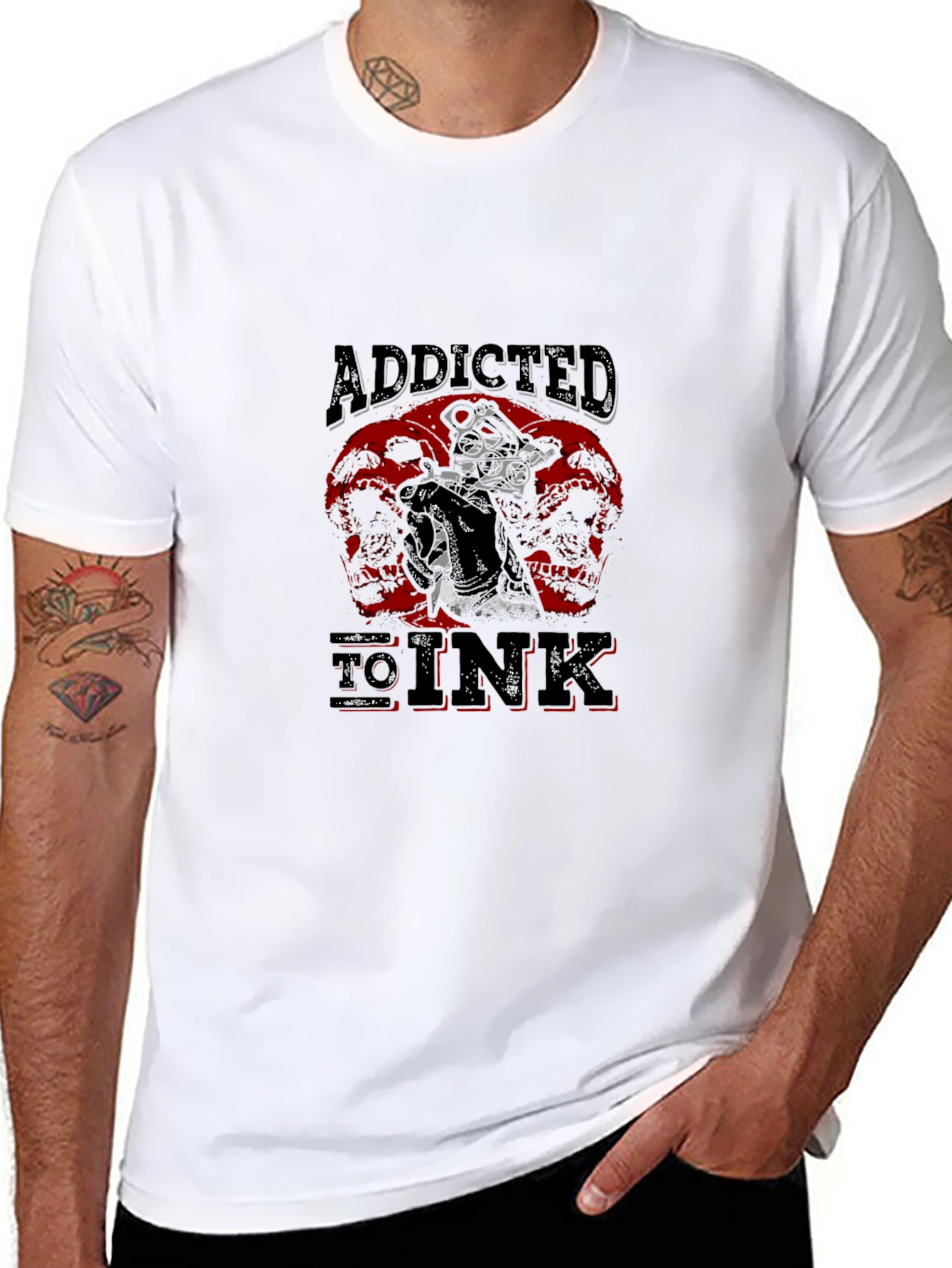 Addicted To Ink Black Graphic Tee