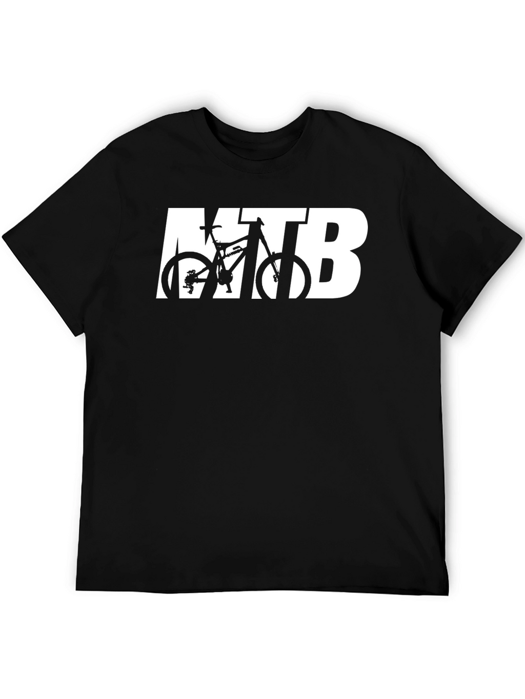 MTB Mountain Bike Graphic T-Shirt - Black