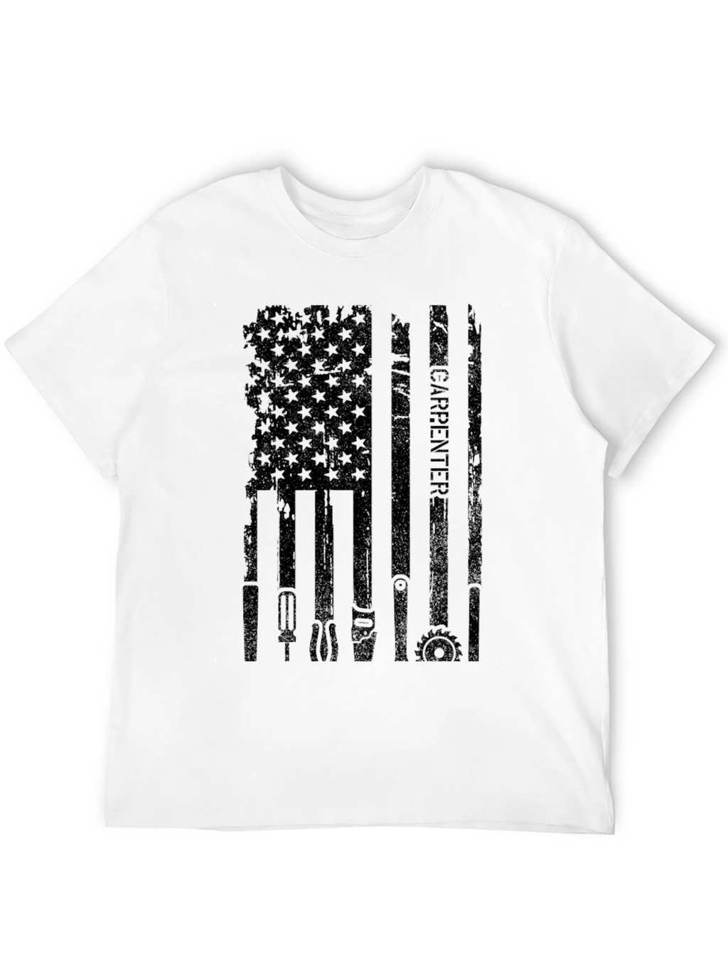 Carpenter American Flag Black T-Shirt