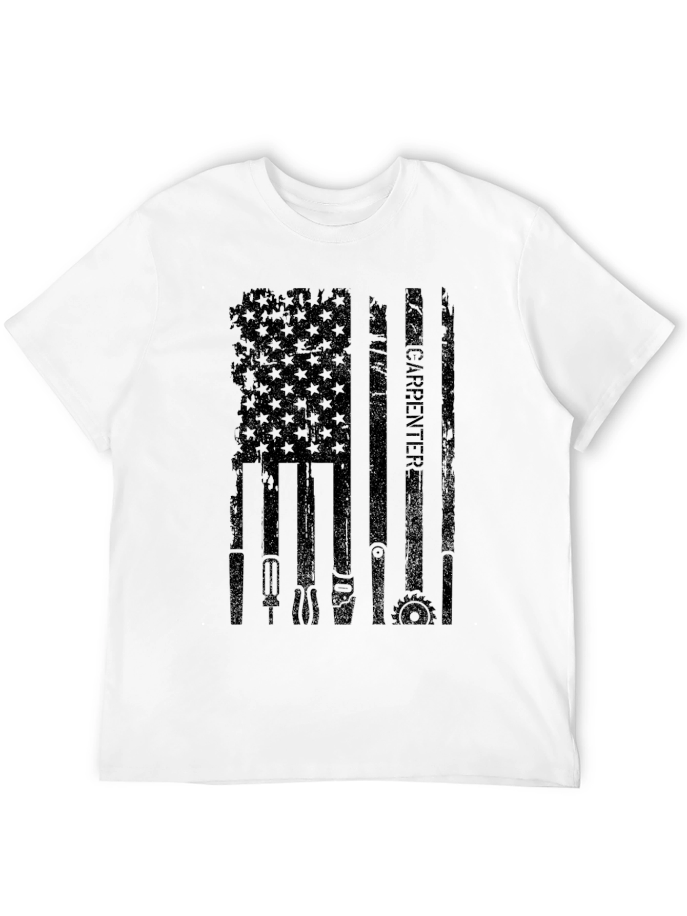 Carpenter American Flag Black T-Shirt