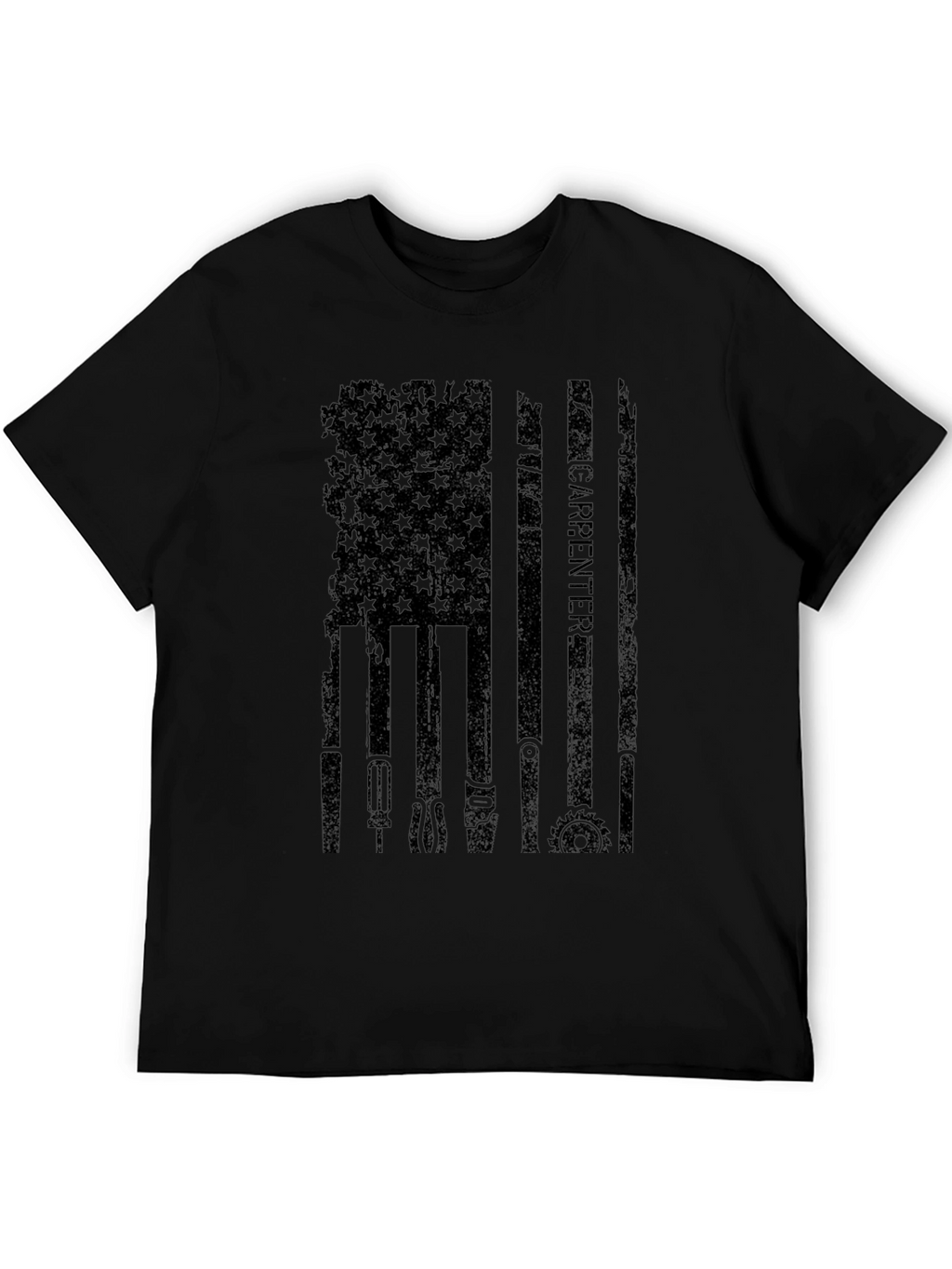 Carpenter American Flag Black T-Shirt