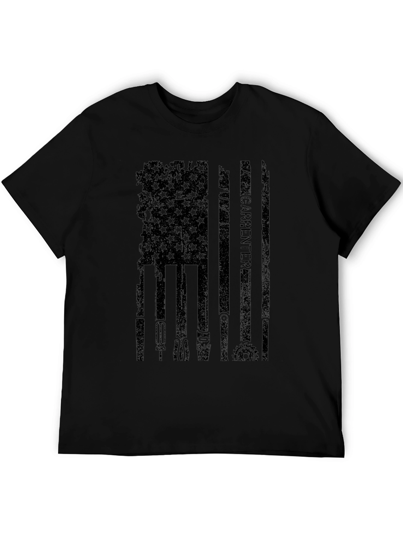 Carpenter American Flag Black T-Shirt