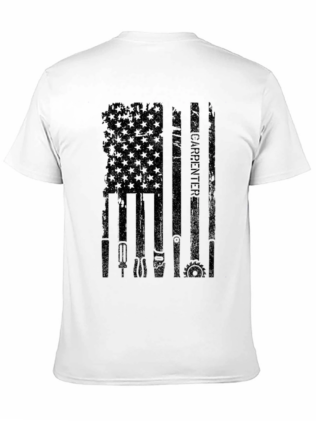 Carpenter American Flag Black T-Shirt