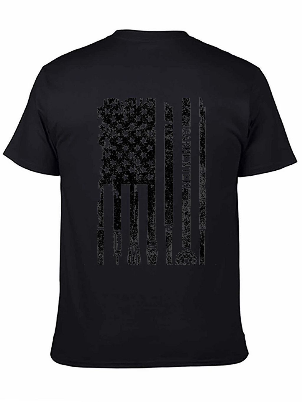 Carpenter American Flag Black T-Shirt