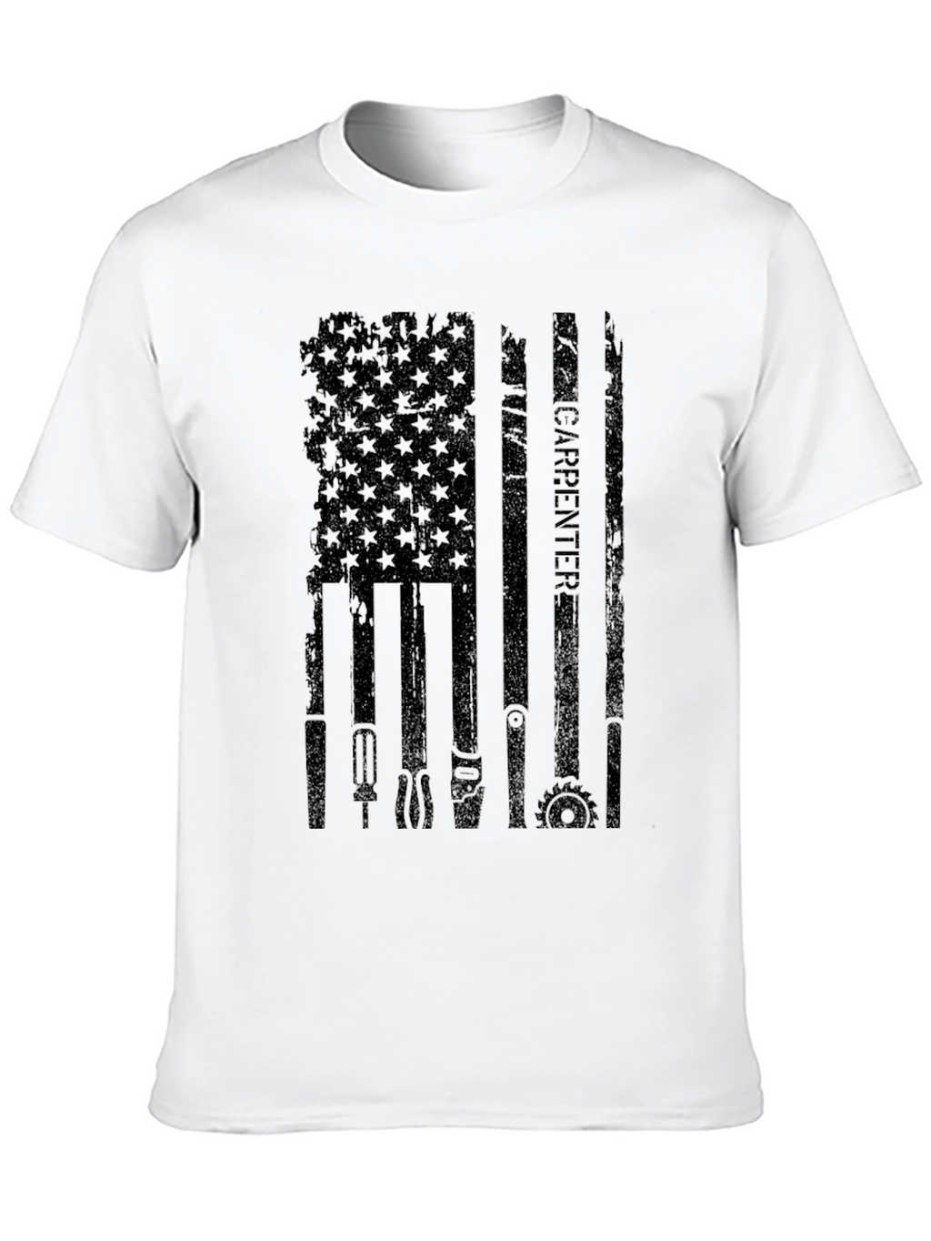Carpenter American Flag Black T-Shirt