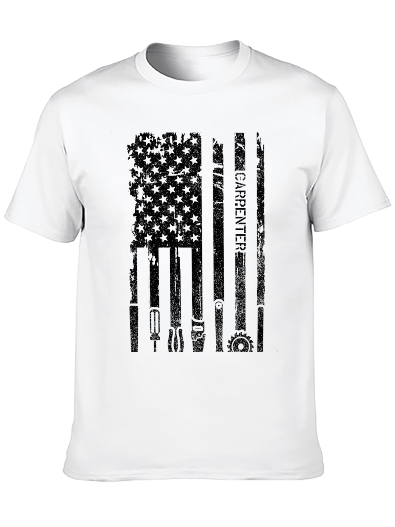 Carpenter American Flag Black T-Shirt