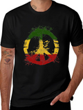 Rasta Peace Sign T-Shirt - Reggae Style