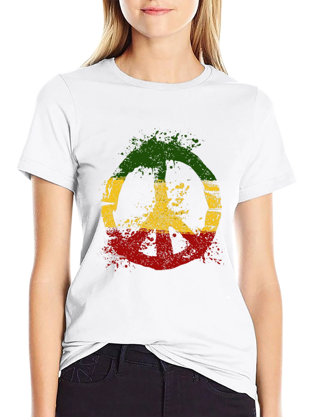 Rasta Peace Sign T-Shirt - Reggae Style