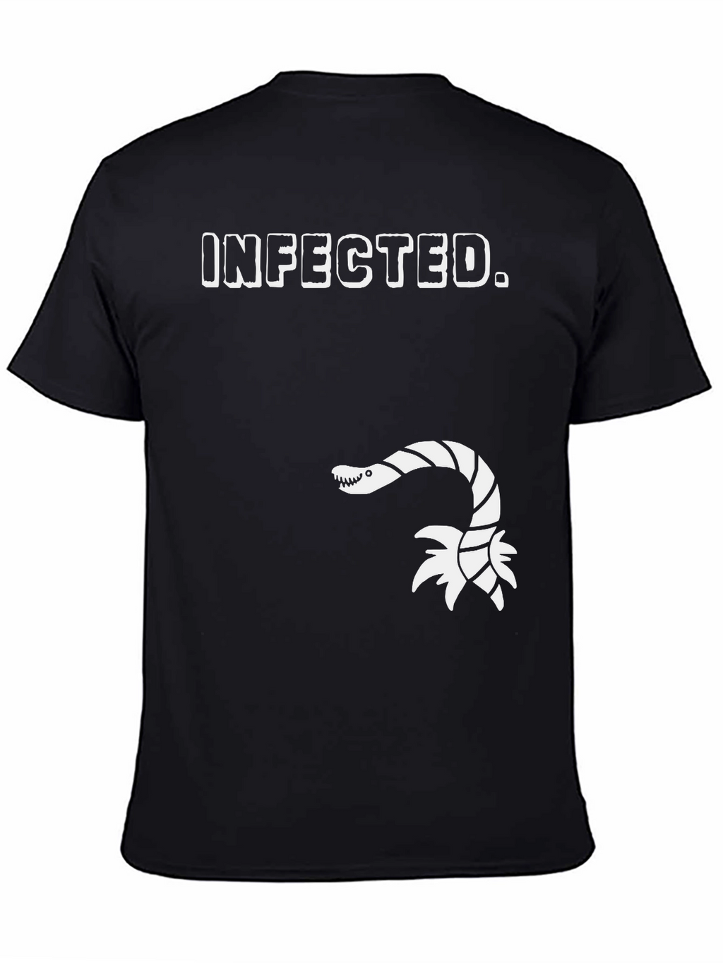 Infected! Unique Graphic Tee - Black Cotton Shirt