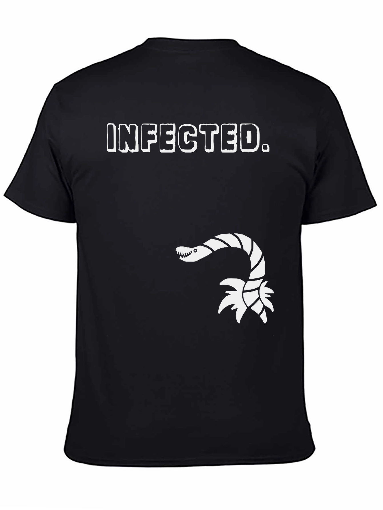 Infected! Unique Graphic Tee - Black Cotton Shirt