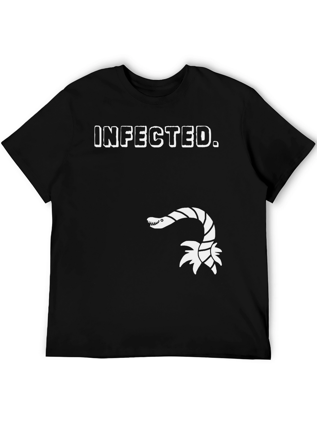 Infected! Unique Graphic Tee - Black Cotton Shirt