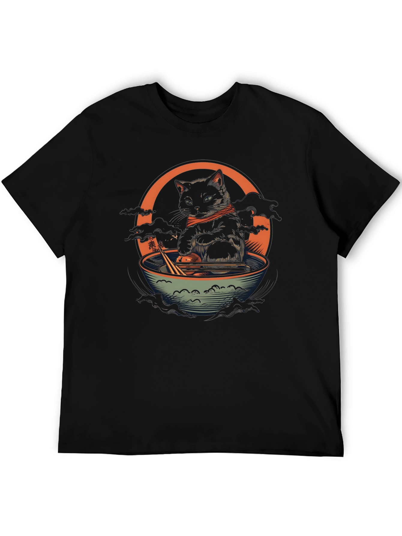 Cat Ramen Bowl Graphic Tee - Unique Design