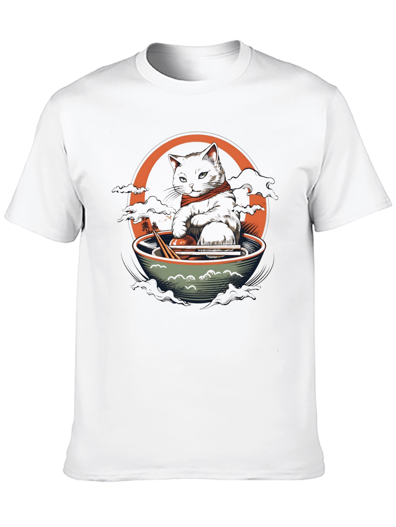 Cat Ramen Bowl Graphic Tee - Unique Design