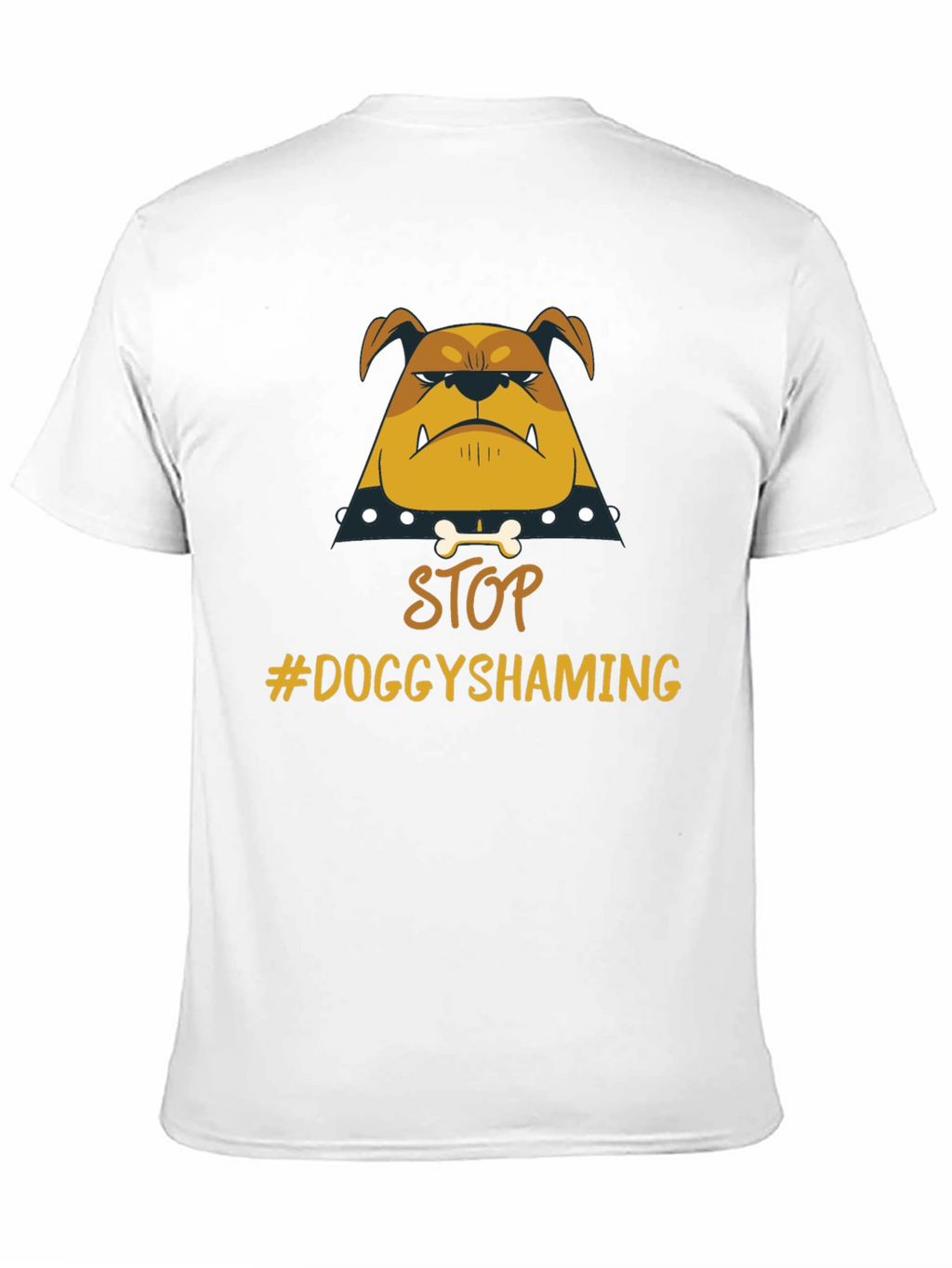 Stop Doggy Shaming Tee - Bulldog Graphic Black T-Shirt