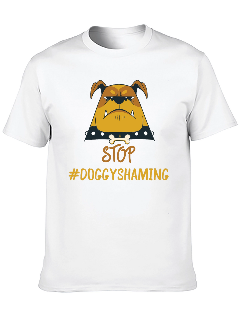 Stop Doggy Shaming Tee - Bulldog Graphic Black T-Shirt