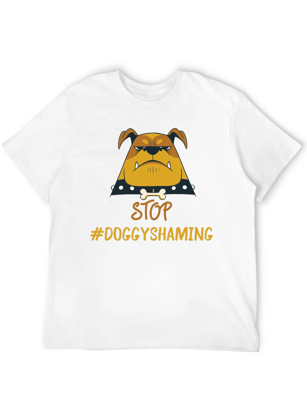 Stop Doggy Shaming Tee - Bulldog Graphic Black T-Shirt