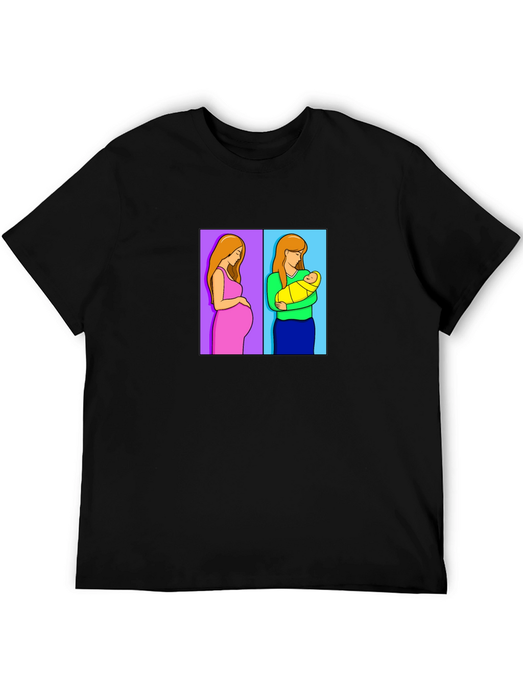 Motherhood Journey Tee - Pregnant & Newborn Design