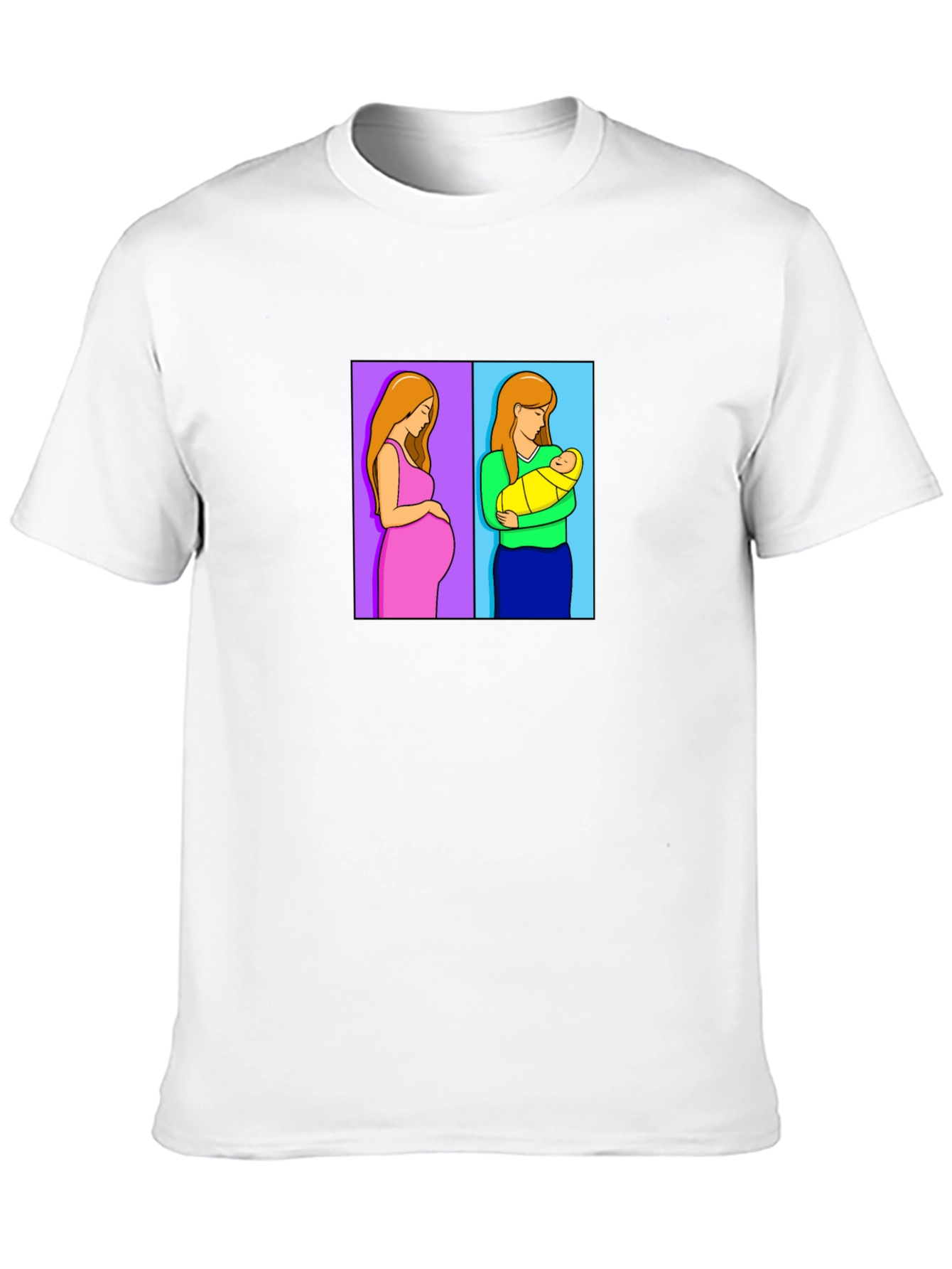 Motherhood Journey Tee - Pregnant & Newborn Design