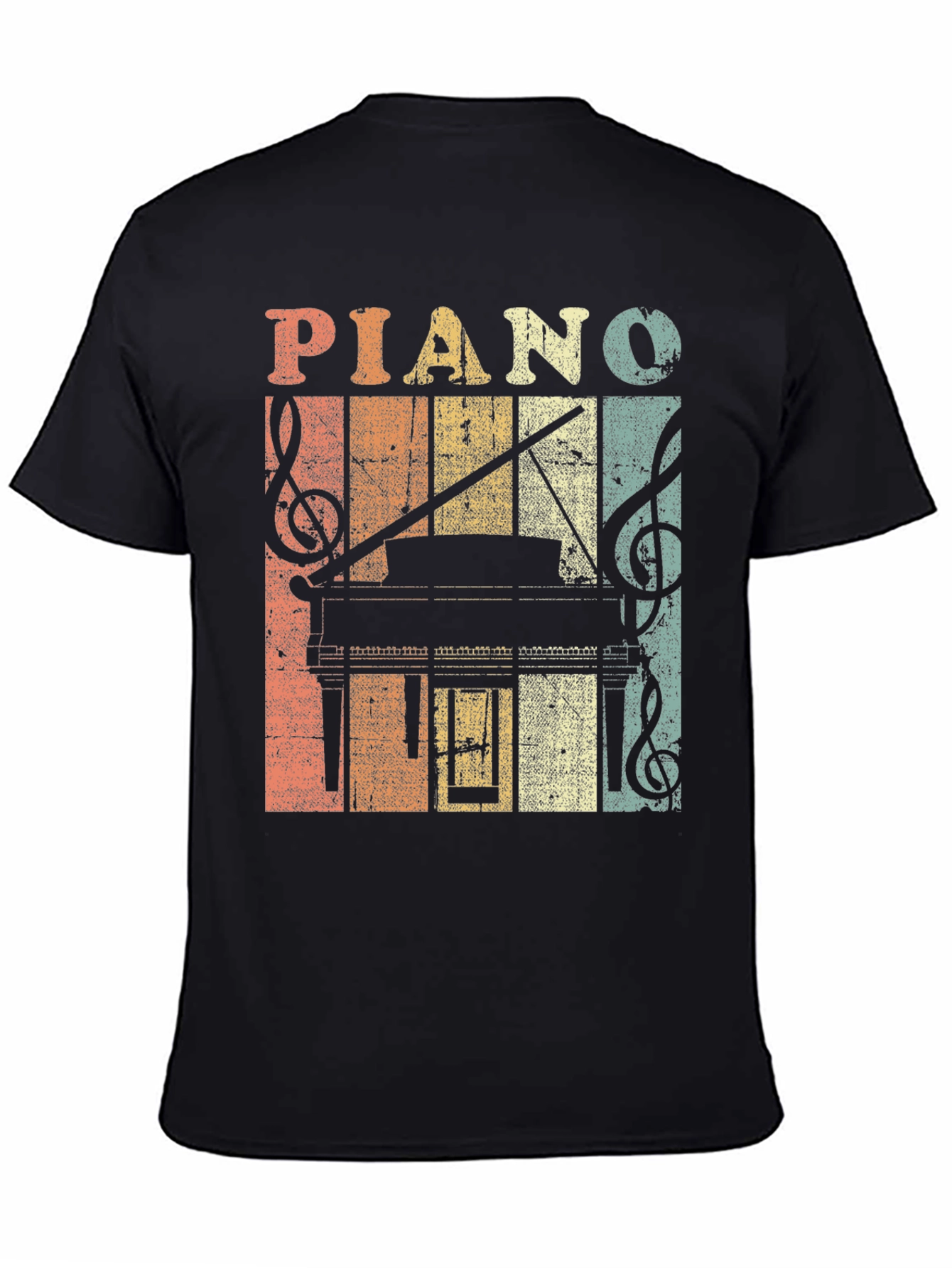 Vintage Piano Graphic T-Shirt - Music Lover Tee