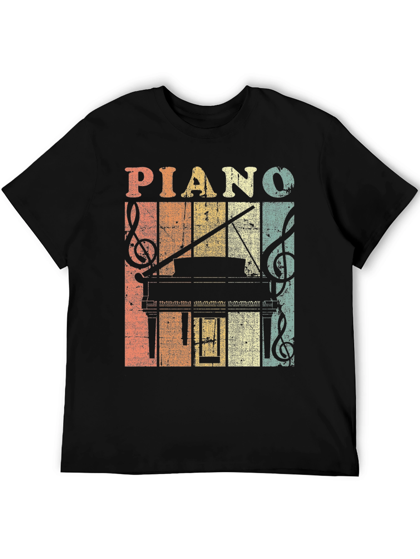 Vintage Piano Graphic T-Shirt - Music Lover Tee