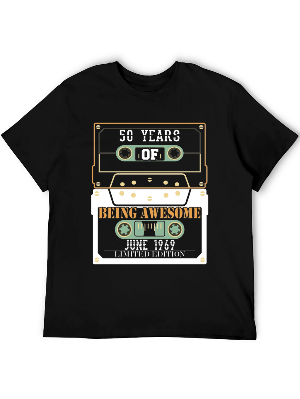 50 Years of Awesome Cassette Tape T-Shirt