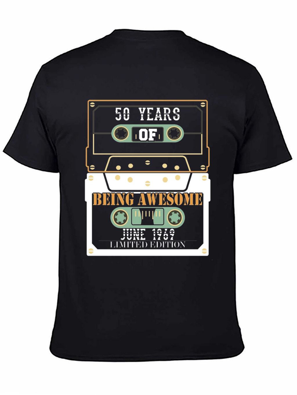 50 Years of Awesome Cassette Tape T-Shirt