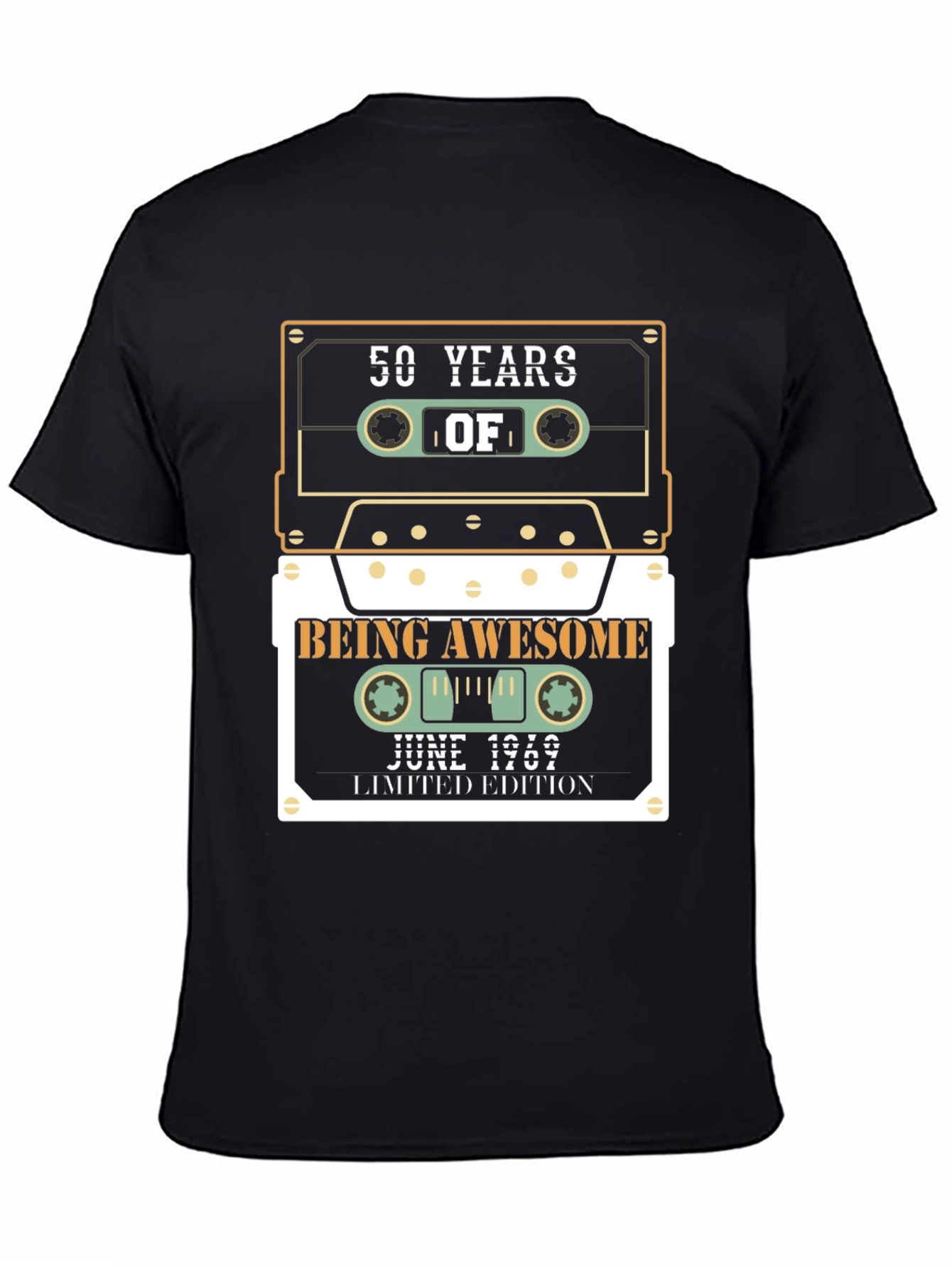 50 Years of Awesome Cassette Tape T-Shirt