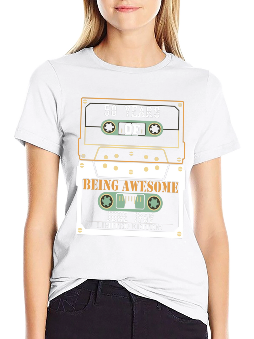 50 Years of Awesome Cassette Tape T-Shirt
