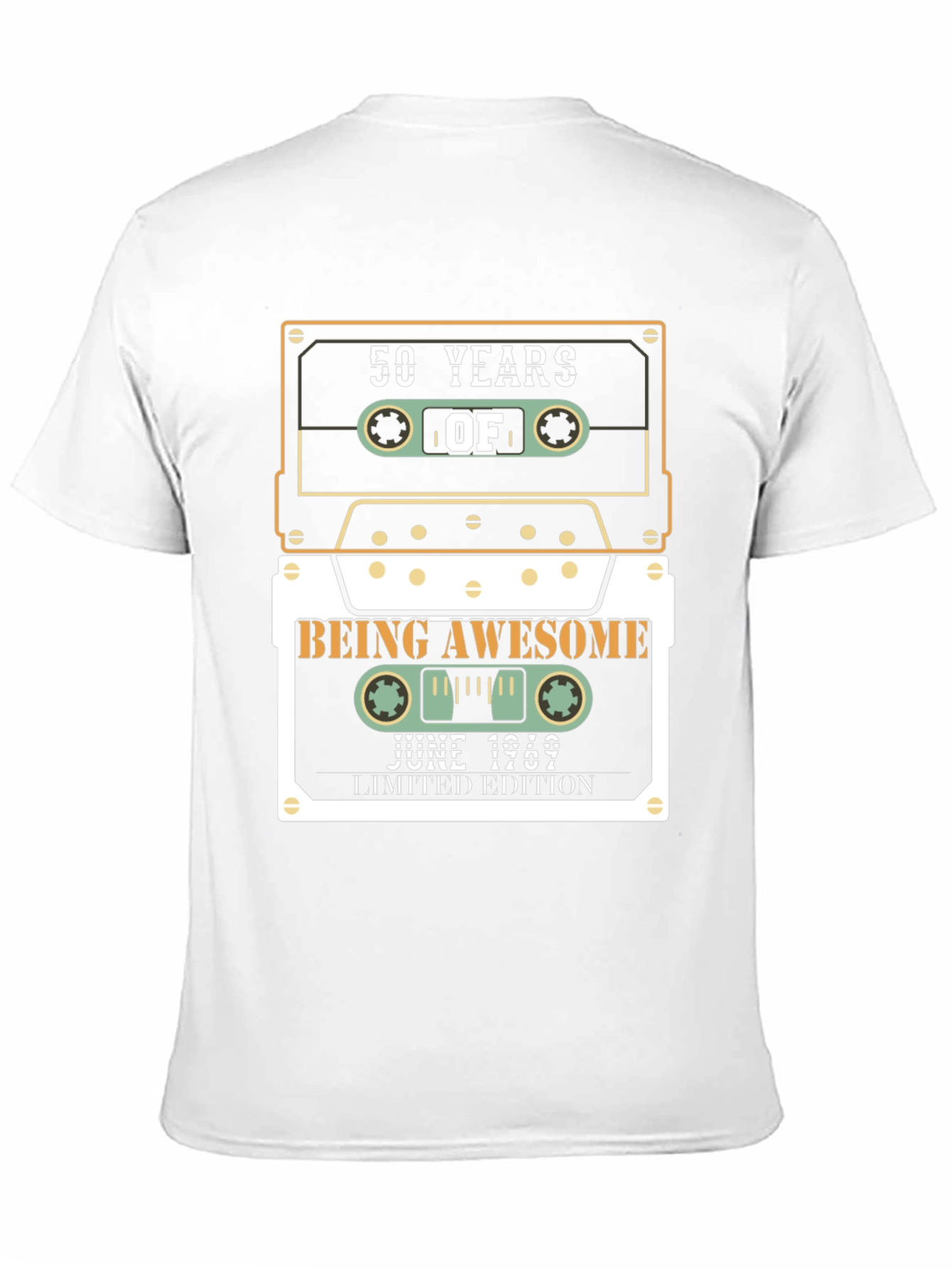 50 Years of Awesome Cassette Tape T-Shirt