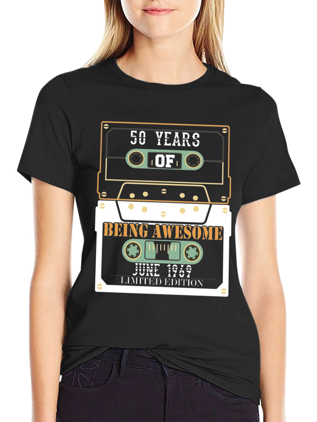 50 Years of Awesome Cassette Tape T-Shirt