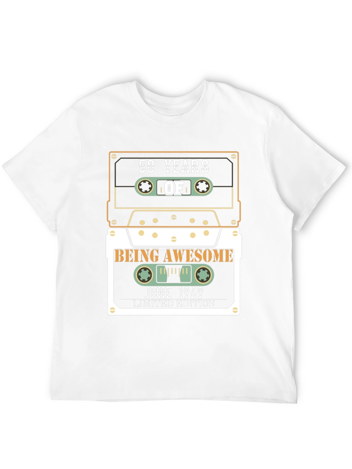 50 Years of Awesome Cassette Tape T-Shirt