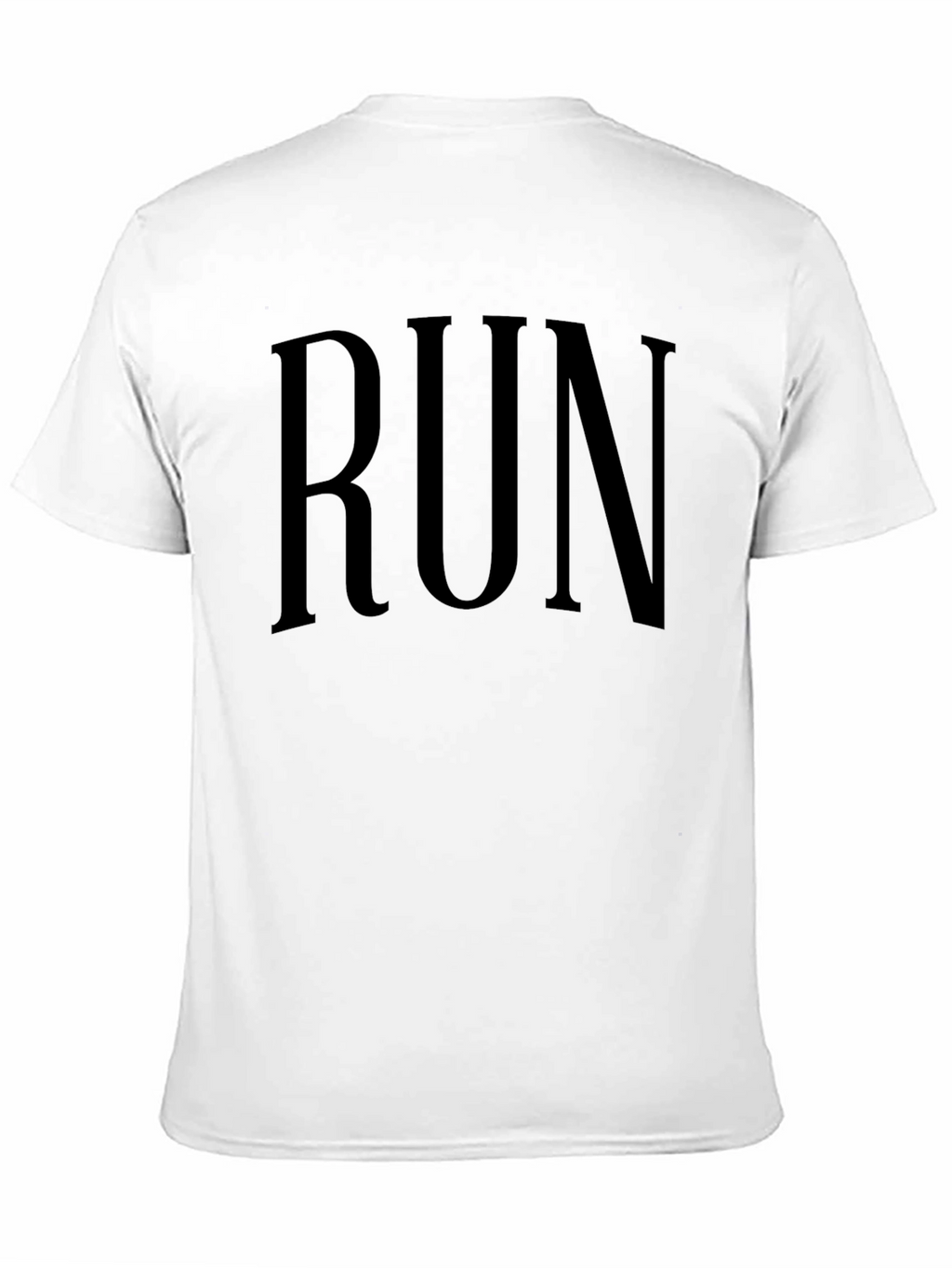 Mens Black RUN Graphic T-Shirt