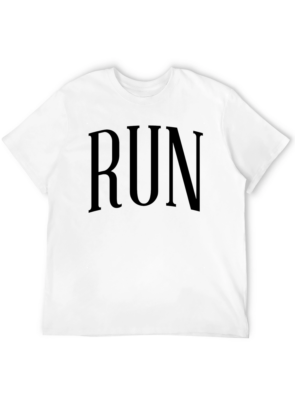 Mens Black RUN Graphic T-Shirt