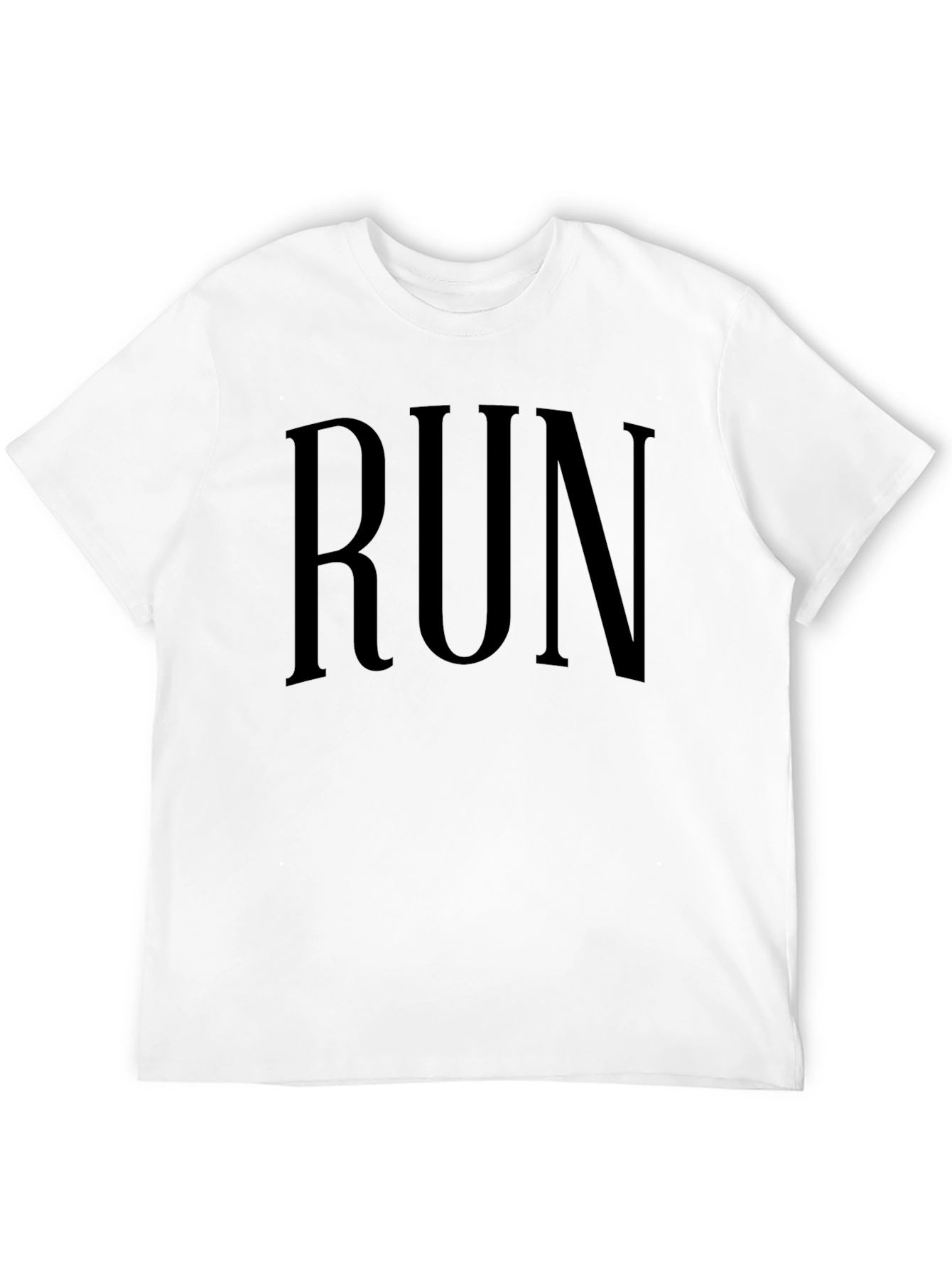 Mens Black RUN Graphic T-Shirt